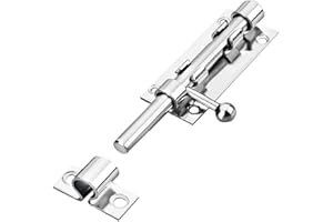 AIYRAA Riegelschloss, 304 türriegel Edelstahl, Bolzenriegel Riegel Tür mit 8 Schrauben,160mm Schlossriegel, Türriegel Innen Außen, Tor Riegel Gartentor, Schiebeschloss Türriegel Edelstahl für Haus Hof Zaun