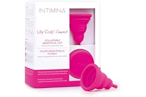 Intimina Lily Cup Compact Size B - Small Menstrual Cup with Flat-fold Compact Design