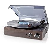 مشغل أسطوانات NEDIS Wood Retro