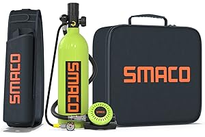 SMACO Mini Scuba Tank, Bombola Subacquea Bombole da Immersione Ossigeno Bombola con 15-20 Minuti Diving Ossigeno Serbatoio Bombola Sub Respiro Sott'Acqua Dispositivo(Consegna in 10 Giorni)