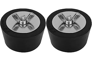 HAPIVIDA 2 Stück Pool Überwinterungsstopfen 51mm /2 Zoll Winterstopfen Pool Gummistopfen Pool Einlaufdüse mit Edelstahl Flügelmutter gegen, Frostschäden für Schwimmbecken Abflussrohrleitungen