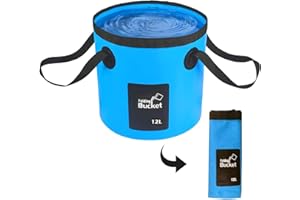 WDAFLG Folding Water Bucket 12 L Outdoor Portable Collapsible Bucket Multifunctional Collapsible Wash Basin for Holidays, Garden, Outdoor, Fishing & Camping