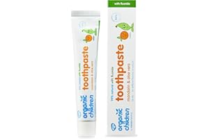 Green People Organic Children Mandarin and Aloe Vera Fluoride Toothpaste, 50 ml | Natural and Organic Toothpaste