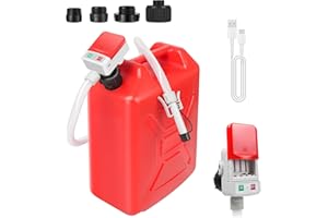 ‎NITIGO Fuel Transfer Pump with Auto Stop Sensor, Fuel Pump with 4 Size Tank Adapter, Electric Transfer Pump with 1.8 m Hose, Diesel Pump for Petrol, Diesel, Oil, Suction Petrol Pump