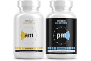 MAYPRODUCTS Meditiol 24 AM/PM Gold Edition - Day & Night - Kombiangebot, 90+60 Kapseln Inhalt 1x