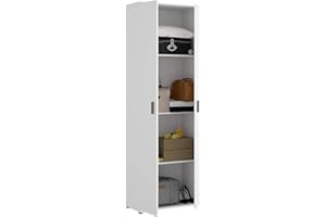 DEKIT GRUPO RIMOBEL FIT - ARMARIO MULTIUSOS DE 2 PUERTAS CON 3 ESTANTES - 190x61x35 cm - BLANCO