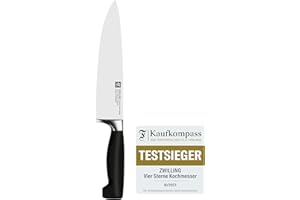 ‎ZWILLING ZWILLING Vier Sterne Kochmesser, Klingenlänge: 20 cm, Rostfreier Spezialstahl, Kunststoff-Griff