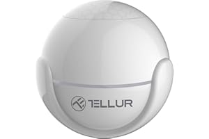 Tellur SMART - Sensore di movimento WiFi, senza fili, con sensore di movimento PIR, controllabile tramite app, nessun hub, rotondo, Ø 5 cm, colore: Bianco