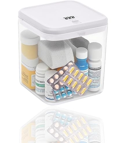GREELUE Afsluitbare doos, koelkastveilig, medicijndoos GREELUE Afsluitbare doos, koelkastveilig, medicijndoos