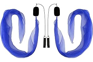 Diabolo Freizeitsport -Paire de Poi Lumineux UV - Bleu - 40 cm - Ailes d'ange - Spiral Pois - Soft-Pois - Sac de Transport inclu - Idéal pour débutants et Professionnels