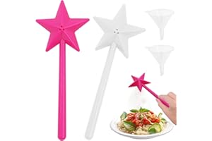 HPBAGGY 2 Pezzi Saliera bacchetta magica,Con 2 imbuto,Saliera e Pepiera Bacchetta Magica,Bacchette magiche per sale e pepe,Saliera e Pepiera da Tavola,Bacchetta Magica Cucina,per Cucina,Campeggio