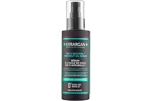 Kerargan - Sérum Capillaire Hydratant à l'Huile de Coco - Protection & Nutrition pour Cheveux Déshydratés et Abîmés - Éclat et Douceur - Sans sulfate et OGM - 100ml