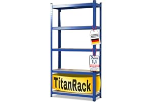 KARAT Étagère pour charges lourdes pour garage. cave. atelier. étagère enfichable. large plage de rangement. étagère de cave. étagère d'angle. étagère à pneus. étagère grillagée. (bleu. 200 x 100 x 50