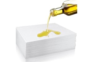 RUIYELE 20Pcs Universal Absorbent Mat, 25 x 33cm Oil Water Absorbent Pads Spill Pads General Purpose Absorbent Sheets Rapid Absorption for Oil Water-Based Liquids for Home Garage Basement，white