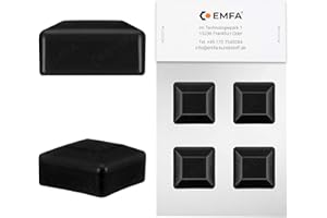 Capuchon pour Poteau carré 70x70 mm Noir 4 pièces Chapeau de clôture Tube Plastique 7x7 cm EMFA ®