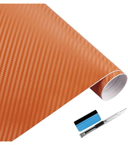 BangShou glanzend koolstofvezel vinyl wikkeltape met schraper 0,6 BangShou glanzend koolstofvezel vinyl wikkeltape met schraper 0,6