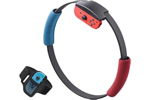 AiMok Accessories for Nintendo Switch Ring-Con, Breathable Sweat-Absorbing Material, 2 Soft Ring-Con Grip Covers and 1 Adjustable Leg Strap (Joy-con and Ring-Con Not Included)