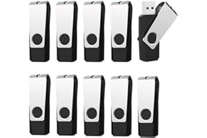 Vansuny 16GB Chiavette USB 3.0, 10 Pezzi PenDrive 16 GB 3.0 Rotazione a 360°, USB Unità Flash 3.0 ad Alta Velocità, USB Pennette Memoria Externo per PC, Laptop, Autoradio, TV (Nero)
