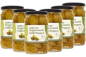 Cooks & Co Green Pepperoncini Peppers 280 g (Pack of 6)