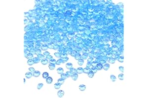 DUORIES 1000 cristalli decorativi in acrilico, 4 mm, decorazione da tavolo, scintillanti, con cristalli, coriandoli per fai da te, decorazione da tavolo, matrimonio, battesimo, fidanzamento, San Valentino,