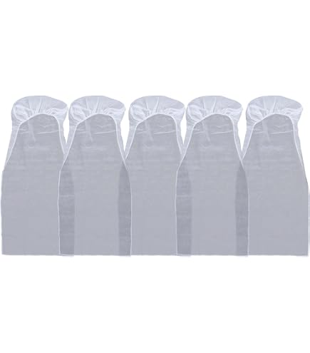 VILLCASE 5 Coprisedili Auto E Aerei Monouso - Protezione Sedili In Tessuto Non Tessuto, Leggeri E Facili Da Trasportare (Bianco)