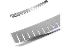 ‎CHROMEMASTER CHROMEMASTER - Ladekantenschutz Stoßstangenschutz - Kompatibel mit VW T6 Transporter 2015-2018 | Gebürsteter Edelstahl, Silber matt - Lackschutzleiste Sichert den Heckstoßfänger vor Kratzern