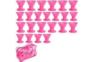 IYUNGO 40 Stück Lockenwickler Silikon Hitzefrei, Groß Magie Lockenwickler über Nacht Magic Haarspulen , Locken Ohne Hitze DIY Heatless Curls für Langes Mittleres Kurz Haar