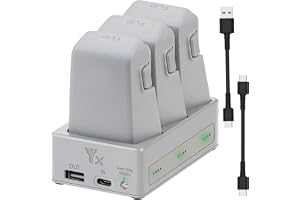 XBERSTAR Flip Drone batteriladdare för DJI Flip Drone trevägs snabbladdningsstation