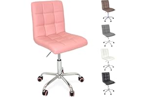 Beltom Sedia Ufficio Studio Girevole Regolabile in Altezza Perfetta in Camera da Letto scrivania PC e arredo casa - Rosa