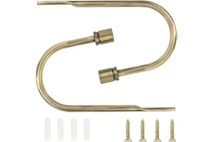 TAIYOU 2 Piezas Alzapaños Cortinas Metal Gancho Sujeciones Cortinas Ganchos Cortina Alzapaños Decorativos para Oficina Dormitorio Sala de Estar Cuarto de Baño Comedor Café Bronce Cabeza Cilíndrica