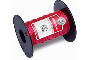 ‎COMENSAL COMENSAL® Maurerschnürschnur Polyethylene 20m - Ziegelschnur - Dicke 1,7mm - Auf Spule - Reißfest & Zuverlässig - Knotenfest - Made in EU