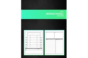 American Football Play Designer: Playbook notebook for junior and senior gridiron coaches, coaching staff and playmakers | Draw, create and record you newest foot ball plays | Black book cover