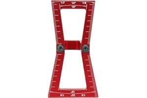 JOYZAN Marcador de Cola Milano, Guía Plantilla Milano Escala Aleación Aluminio Indicador Marcado Herramienta Mano Carpintería Manu Junta Madera Proyecto Mueble Manualidade Tamaño Medidor Trazado Cortada