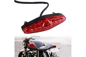 LOKLISUM Feu Stop Universel, Feu Arrière à 15 LED 12V, Lumière de Freinage Moto Compatible avec Dirt Bike, Cafe Racer, Scrambler, ATV, Quad, Street Bike, Bobber, Chopper, Cruiser