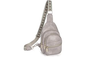 Vpoofree Mujer Bolsa de Pecho,Mochila Bandolera Mujeres,Impermeable Sling Bag Chest Bag Pequeña Bolso Bandolera Ligero para Ciclismo Correr Senderismo Viajes (Gris Mujer Bolsa de Pecho)