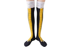 SHPUJUN Chaussettes Pattes de Poulet,Chaussette Patte de Poulet,Chicken Legs Socks,Drôles Chicken Leg Socks,Chaussettes Amusantes Femme,Personnalisées Rigolotes Chaussettes,Pour Humoristique Fêtes Costumées