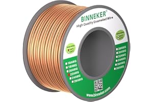 Getue BINNEKER 22 AWG Magnet Wire - Enameled Copper Wire - Enameled Magnet Winding Wire - 4 oz - 0.0256" Diameter 1 Spool Coil Natural Temperature Rating 155℃ Widely Used for Transformers Inductors