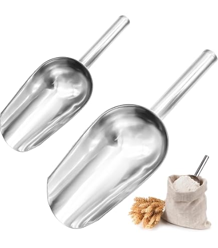 Schepjes 2 Stukken Candy Scoops Meel Scoop Rvs Keuken En Bar Scoop Sweet Scoops Thee Schop Bar Ijs Scoop Snoep Schop Roestvrij Staal Ice Shovel Keuken Multifunctioneel Voor Ijs Granen Meel Suiker
