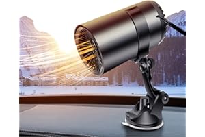 TOTMOX 12V becherförmiger Heißluft-Autoventilator mit Saughalter, 2 in 1 tragbares schnelles Aufheizen, Entfrosten, Entnebeln, 150 W, schnelles Aufheizen und Abkühlen