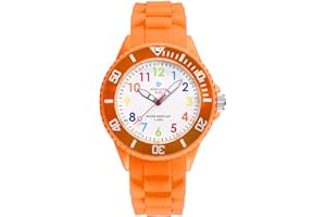 Alienwork Kids Reloj de Aprendizaje Infantil Niño Niña Tiempo de Aprender Impermeable 5 ATM