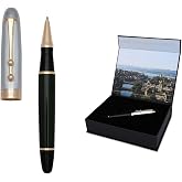 Piguet Gen&egrave;ve &ndash; L&uuml;ks ve Ergonomik Dolma & T&uuml;kenmez Kalem &ndash; Sigma Serisi &ndash; Alman M U&ccedil;, Altın Kaplama, Mavi M&uuml;rekkep &ndash; Evrensel