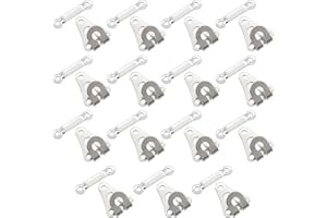 SLEEKEE Lot de 15 paires de crochets invisibles pour pantalons, vêtements - Crochets métalliques pour pantalons, vêtements - Peuvent être utilisés pour réparer des pantalons, fixer des vêtements,