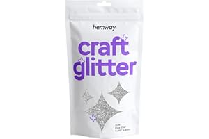 ‎HEMWAY Hemway Craft Glitter 100g 3,5 Unzen FINE 1/64" 0,015" 0.4MM (Silber)