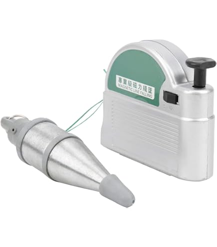 DEWIN Schietlood Magnetische, Schietlood Setter Magnetische Schietlood Rite met 4.5 m Zelfoprollend Koord Snel stabiliserende Spoel
