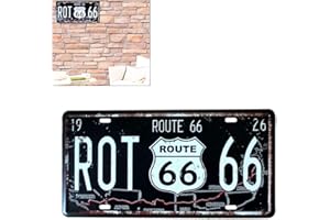 ZERODIS License Plate,Classic USA R66 Metal Sign Vintage 66 Road Plaque Auto License Plate Garage Collectible Souvenirs Home Wall Decor (179)