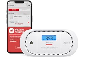 X-Sense Carbon Monoxide Alarm Requires Base Station SBS50, Compatible with the X-Sense Home Security App, Replaceable Battery, with CO Peak Value Memory, XC01-M