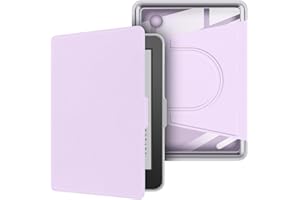 GIOPUEY Hülle für Tolino Shine Color/Shine 4/5, 360 Grad Drehbare Abnehmbares Magnetisches Design, Verstellbare Standabdeckung, Transparente Rückseite - Purple