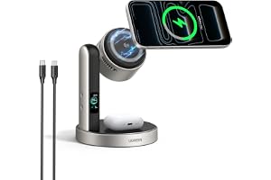 UGREEN MagFlow Pro Qi2 25W 2-i-1 magnetisk trådlös laddningsstation
