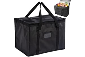 FVIZAL 1 Pcs Delivery Bag, Large Insulated Food Delivery Bag Insulated Reusable Grocery Bags Insulated Pizza Delivery Bags Warm & Cooler Bags for Food & Grocery Delivery Bag Hold (43 * 30 * 31CM)