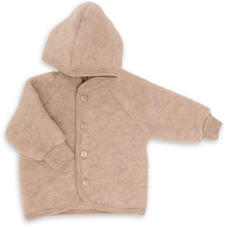 ENGEL Baby-Pullover Aus 100% Bio-Merinowolle – Weicher Raglan-Pulli Mit Holzknöpfen, Größen 0–24 Monate